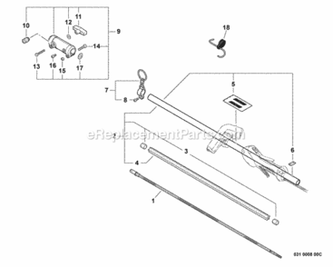 Main_Pipe_Assembly_Driveshaft_Coupler_--_Upper Diagram and Parts List for T44811001001 - T44811999999 Echo Trimmer