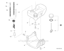 Fuel System Diagram and Parts List for S67711001001-S67711999999 Echo Trimmer