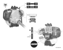Labels Diagram and Parts List for S67711001001-S67711999999 Echo Trimmer