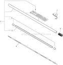 Pro Sweep Attachment - Main Pipe Assembly Diagram and Parts List for S67711001001-S67711999999 Echo Trimmer