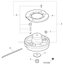 Rapid Loader Trimmer Head Diagram and Parts List for S67711001001-S67711999999 Echo Trimmer