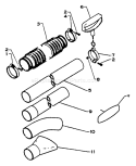 Page B Diagram and Parts List for 001001 - 099999 Echo Leaf Blower / Vacuum