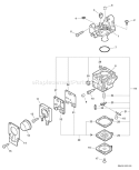 Page B Diagram and Parts List for P06113001001 - P06113999999 Echo Leaf Blower / Vacuum