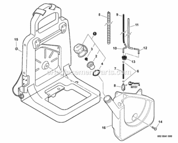 Fuel_System Diagram and Parts List for P33011001001 - P33011999999 Echo Leaf Blower / Vacuum