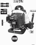 Page J Diagram and Parts List for P09912001001-P09912999999 Echo Leaf Blower / Vacuum