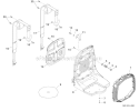 Back Pack Frame, Leaf Guard, Harness Diagram and Parts List for P05311001001-P05311999999 Echo Leaf Blower / Vacuum