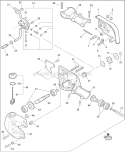 Gear Case, Auto-Oiler Diagram and Parts List for E04411001001-E04411999999 Echo Pole Saw