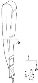Shoulder Strap Diagram and Parts List for E04411001001-E04411999999 Echo Pole Saw