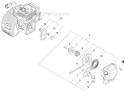 Starter Diagram and Parts List for E04411001001-E04411999999 Echo Pole Saw