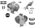 Labels, Kits, and Attachments Diagram and Parts List for E04411001001-E04411999999 Echo Pole Saw
