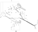 Control Handle and Cable Diagram and Parts List for E04411001001-E04411999999 Echo Pole Saw