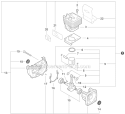 Engine Short Block Diagram and Parts List for E04111001001-E04111999999 Echo Pole Saw
