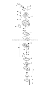 Carburetor_--_Wyj-192 Diagram and Parts List for  Echo Trimmer