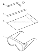 Part Location Diagram of 690000080 Echo Goggles
