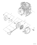 Page P Diagram and Parts List for 07001275 - 07999999 Echo Trimmer