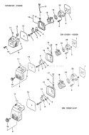 Page G Diagram and Parts List for 001001 - 161628 Echo Trimmer