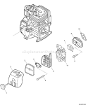 Page L Diagram and Parts List for 06001001 - 06001500 Echo Hedge Trimmer