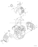 Page C Diagram and Parts List for S77911001001 - S77911999999 Echo Hedge Trimmer