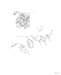 Page E Diagram and Parts List for S77911001001 - S77911999999 Echo Hedge Trimmer