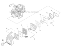 Intake Diagram and Parts List for T42312001001-T42312999999 Echo Trimmer