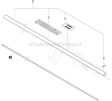 Main Pipe, Driveshaft Diagram and Parts List for T42312001001-T42312999999 Echo Trimmer