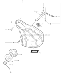 Blade Conversion - Metal Shield, Adapter Plates Diagram and Parts List for T42312001001-T42312999999 Echo Trimmer