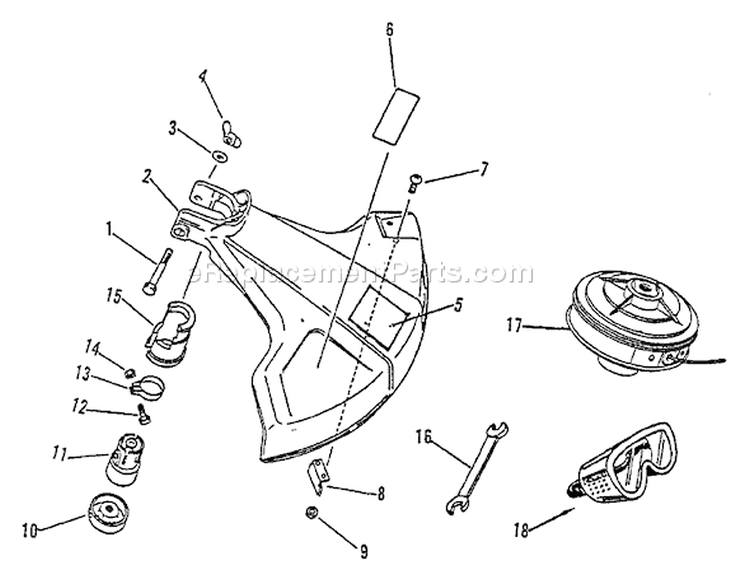 Page E Diagram and Parts List for 098001 - 126000 Echo Trimmer