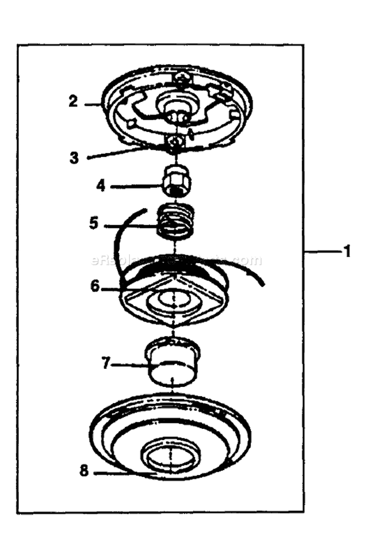 Page B Diagram and Parts List for 001001 - 151954 Echo Trimmer