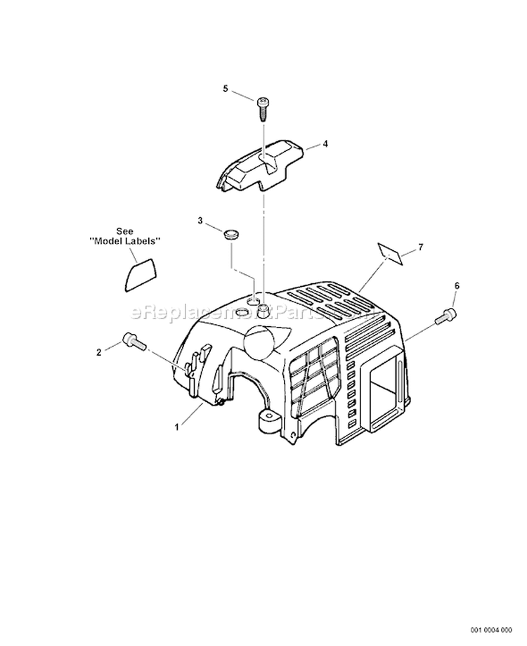 Page B Diagram and Parts List for 05147268 - 05999999 Echo Trimmer
