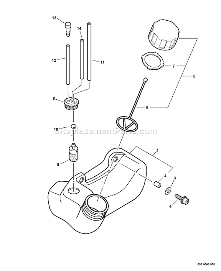Page F Diagram and Parts List for 10002689 - 10999999 Echo Trimmer