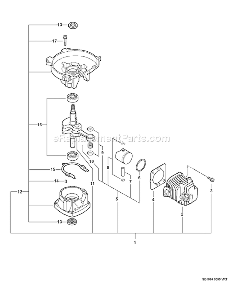 Page D Diagram and Parts List for S69811001001 - S69811999999 Echo Hedge Trimmer