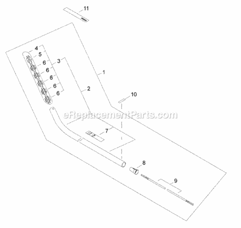 Outer_Tube Diagram and Parts List for  Echo Edger