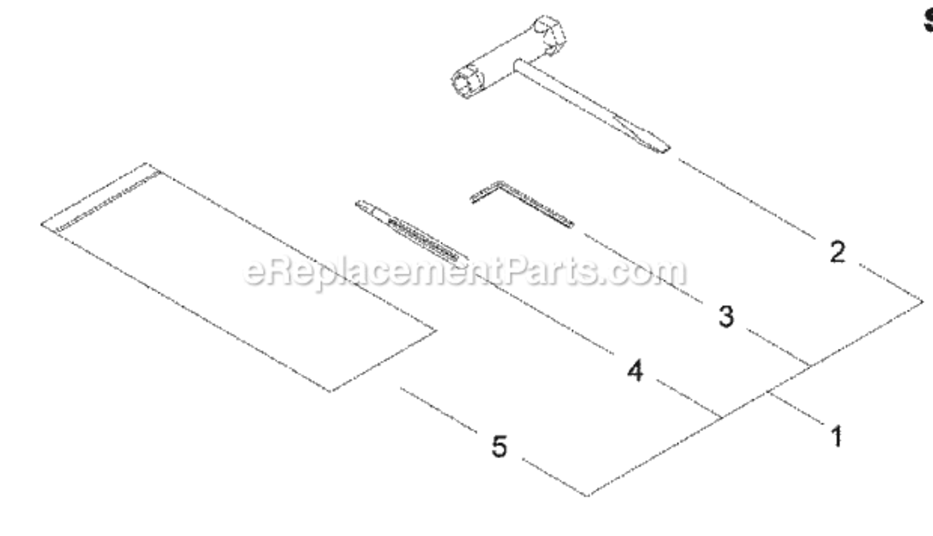 Service_Tool_Kit Diagram and Parts List for  Echo Edger