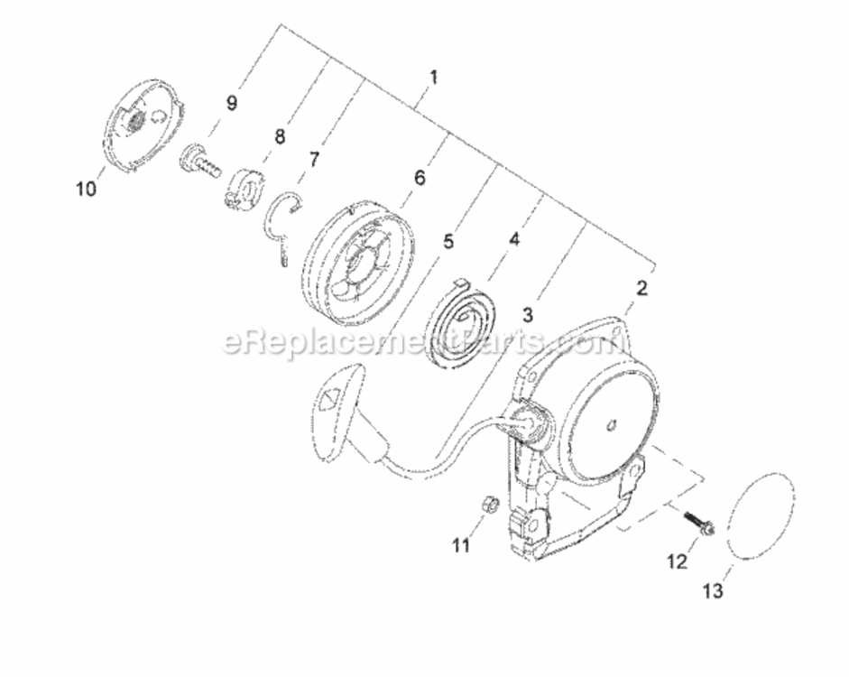 Starter Diagram and Parts List for  Echo Edger