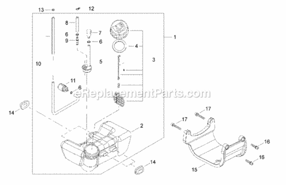Fuel_Tank Diagram and Parts List for  Echo Edger