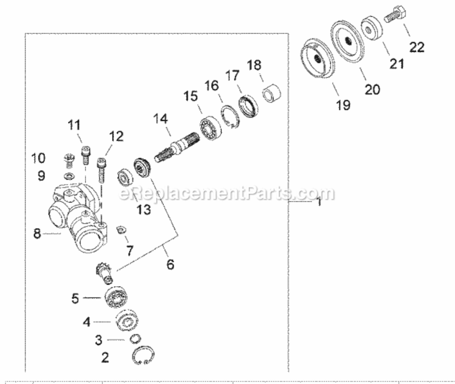 Gearcase Diagram and Parts List for  Echo Edger