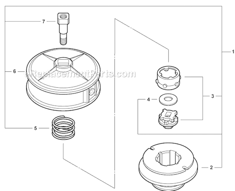 Page AW Diagram and Parts List for S59511001001-S59511003000 Echo Trimmer