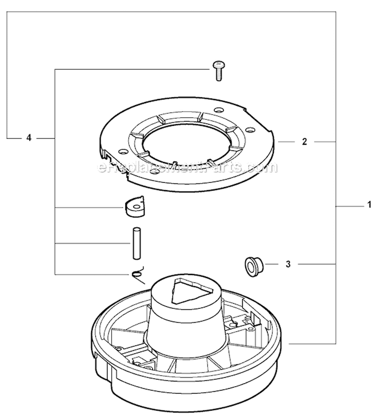 2-Line Rapid Loader Head Diagram and Parts List for S59511001001-S59511003000 Echo Trimmer