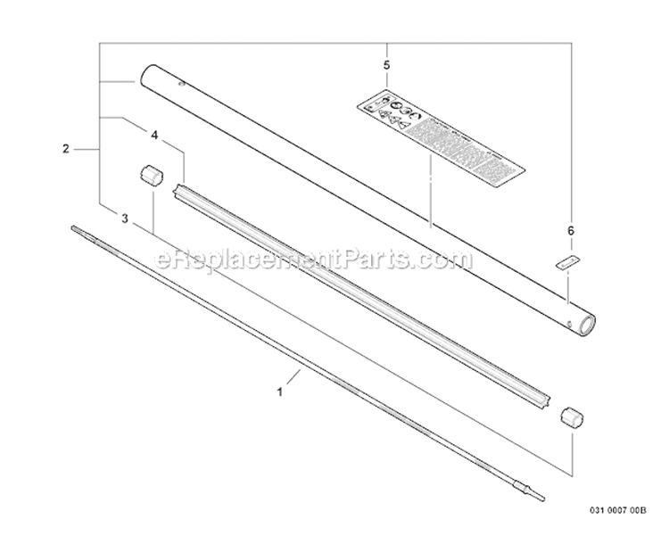 Main Pipe Assembly, Flexible Driveshaft, Grass Trimmer Attachment Diagram and Parts List for S59511003001-S59511999999 Echo Trimmer