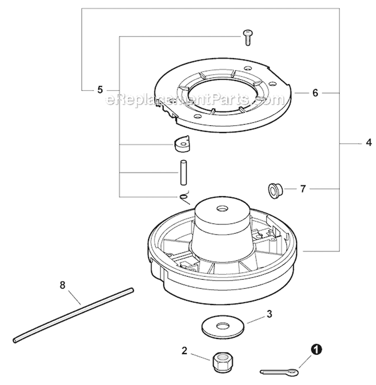 Rapid Loader Trimmer Head Diagram and Parts List for S59511003001-S59511999999 Echo Trimmer