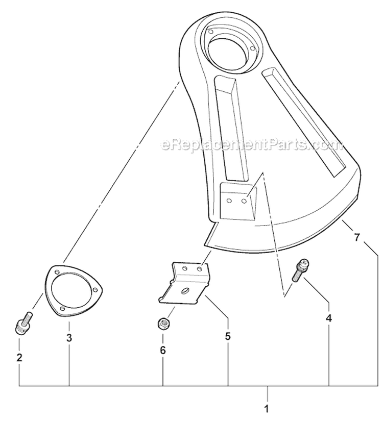 Rapid Loader Trimmer - Debris Shield (Plastic) Diagram and Parts List for S59612022001-S59612999999 Echo Trimmer