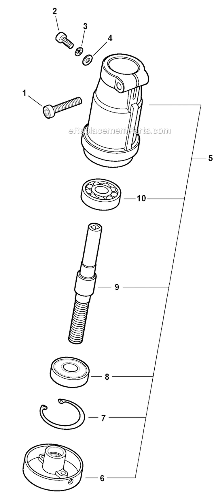 Curved Shaft Trimmer - Gear Case Diagram and Parts List for S86813001001-S86813999999 Echo Trimmer