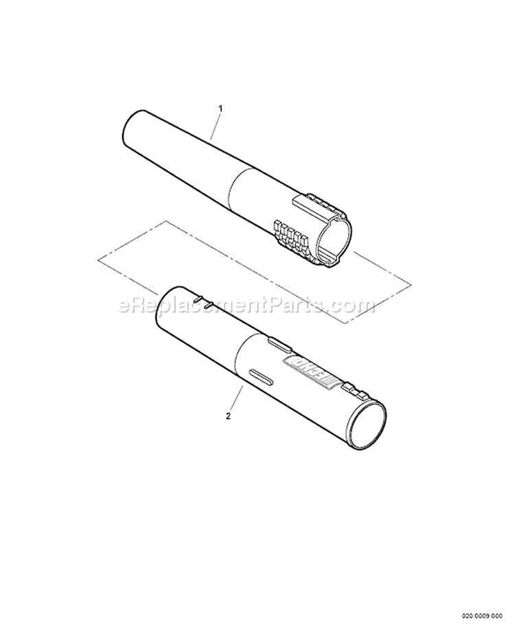 Page A Diagram and Parts List for P06113001001 - P06113999999 Echo Leaf Blower / Vacuum