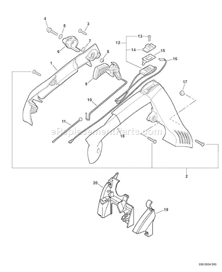 Page G Diagram and Parts List for P06113001001 - P06113999999 Echo Leaf Blower / Vacuum