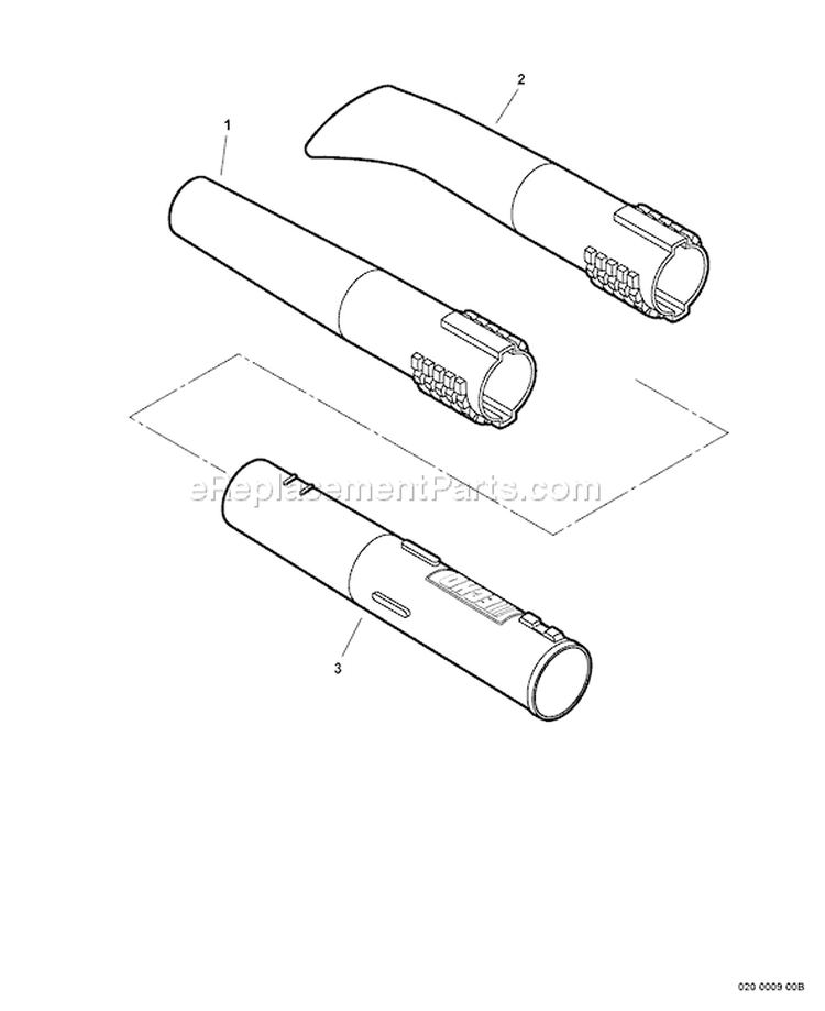 Page A Diagram and Parts List for P06213001001 - P06213999999 Echo Leaf Blower / Vacuum