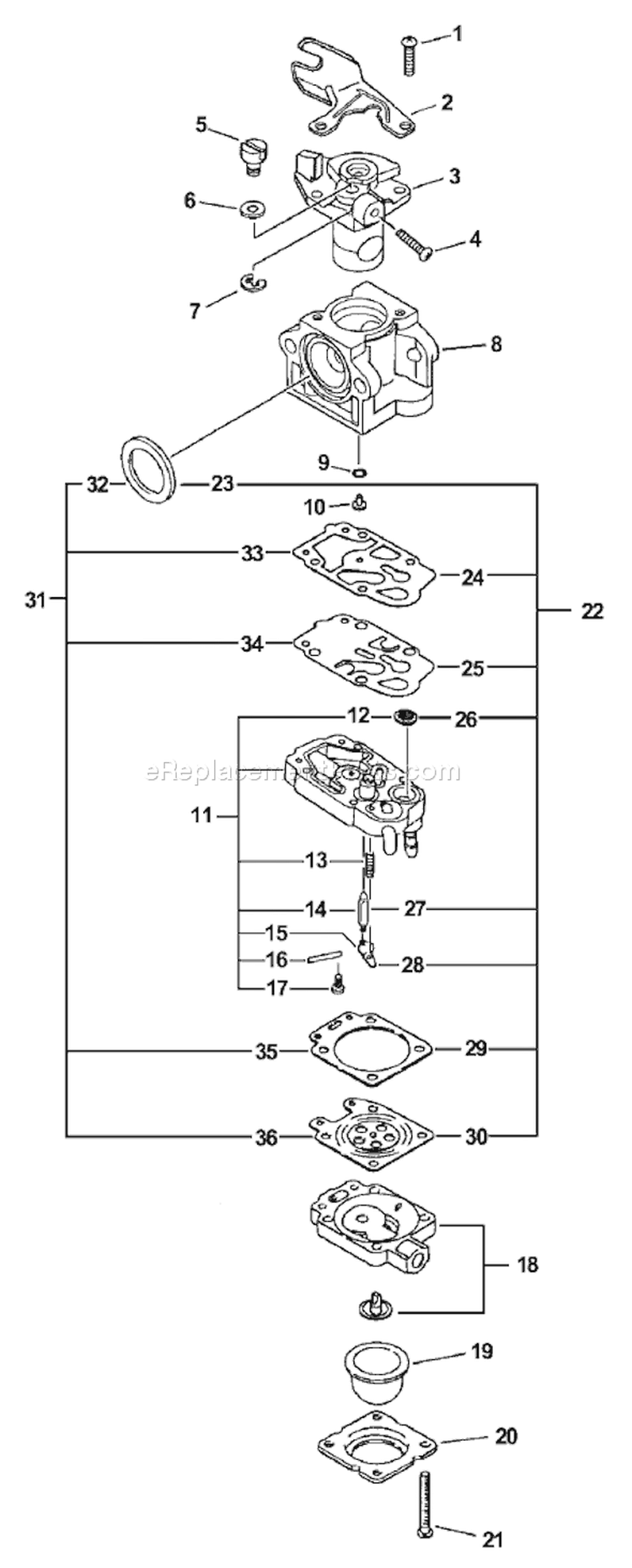 Page C Diagram and Parts List for 02001001-02999999 Echo