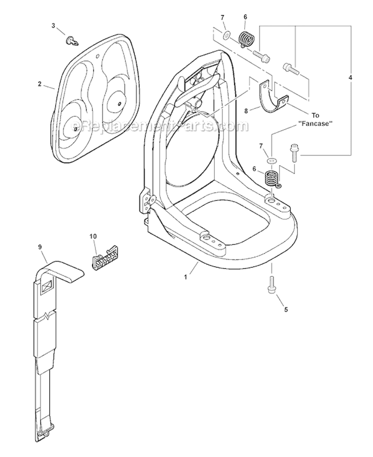 Backpack Frame Harness Diagram and Parts List for P35513001001-P35513999999 Echo Leaf Blower / Vacuum