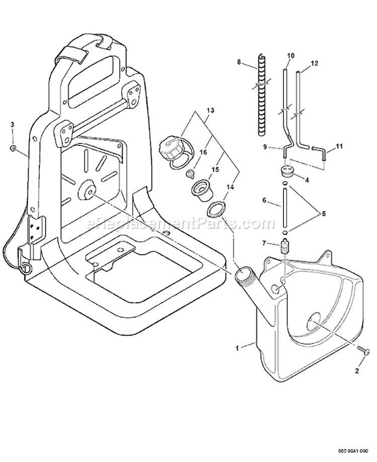 Page G Diagram and Parts List for P02212001001-P02212999999 Echo Leaf Blower / Vacuum