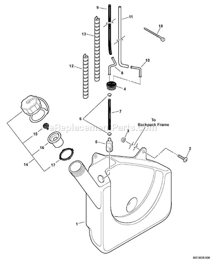 Page F Diagram and Parts List for P09912001001-P09912999999 Echo Leaf Blower / Vacuum