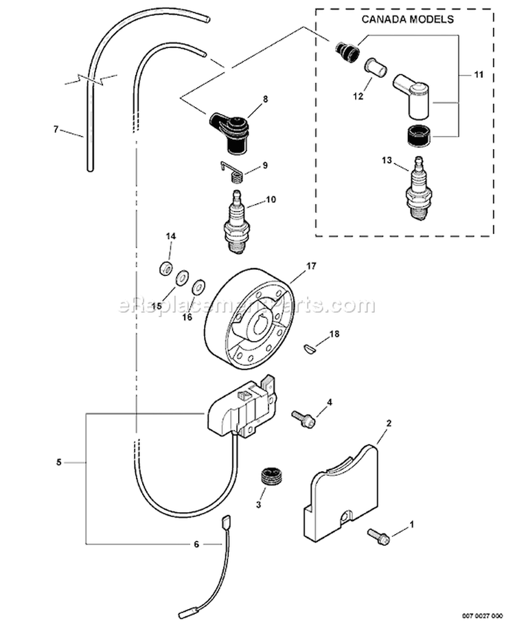 Page H Diagram and Parts List for P09912001001-P09912999999 Echo Leaf Blower / Vacuum